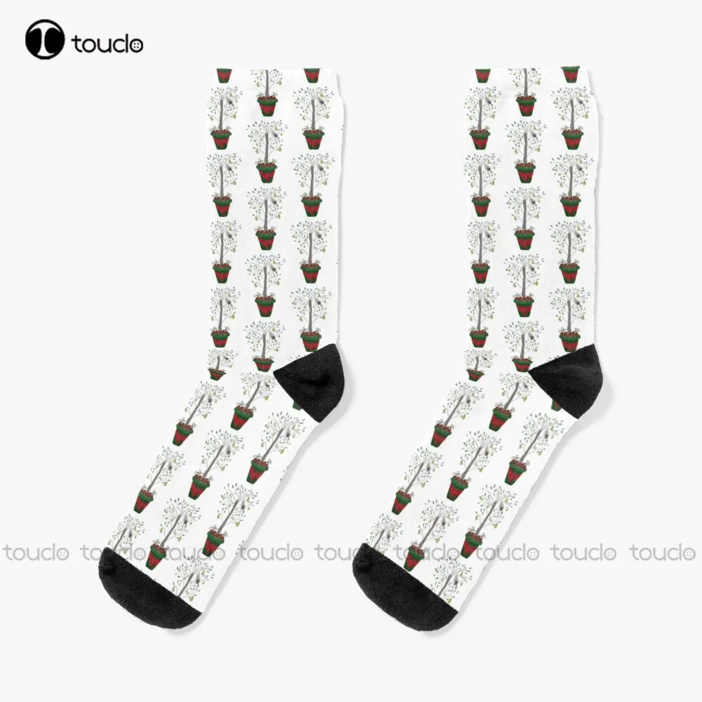 12 Days Of Christmas Partridge In A Pear Tree Socks Unisex Adult Teen Youth Socks Personalized Custom 360° Digital Print