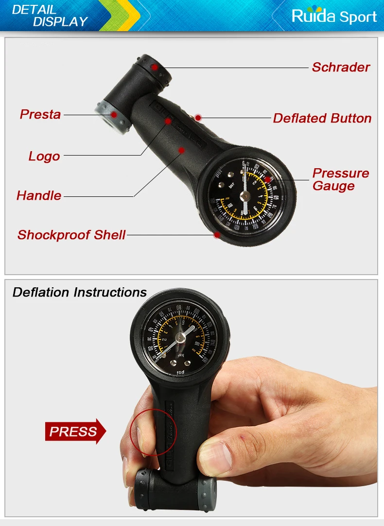 160 PSI Профессиональный велосипедный шиномонтажный манометр Шредер Presta клапаны датчик давления воздуха барометр велосипедные аксессуары для дорожного велосипеда
