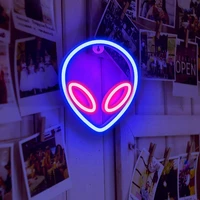 led alien lights usb alien neon lights wall hanging neon sign home decorative wall art bedroom decor party decoration tools
