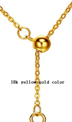 18kyellow gold color Sinya трендовая многофункциональная Подвеска 18k Au750 золотое ожерелье с натуральным жемчугом для женщин девушек lover Y Стиль Регулируемая цепь - Цвет камня: 18kyellow gold color