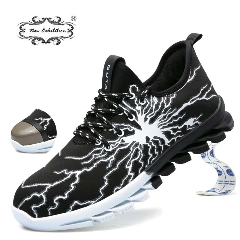 Мужская нескользящая обувь воздухопроницаемая повседневная со стальным