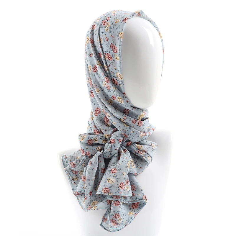 Женский мягкий цветочный мусульманский шифон фотообои новый дизайн |