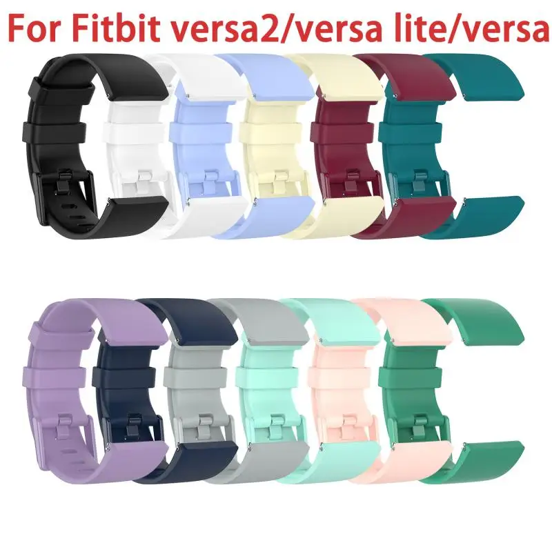 12 цветов Универсальный силиконовый спортивный сменный ремешок для Fitbit Versa2/versa
