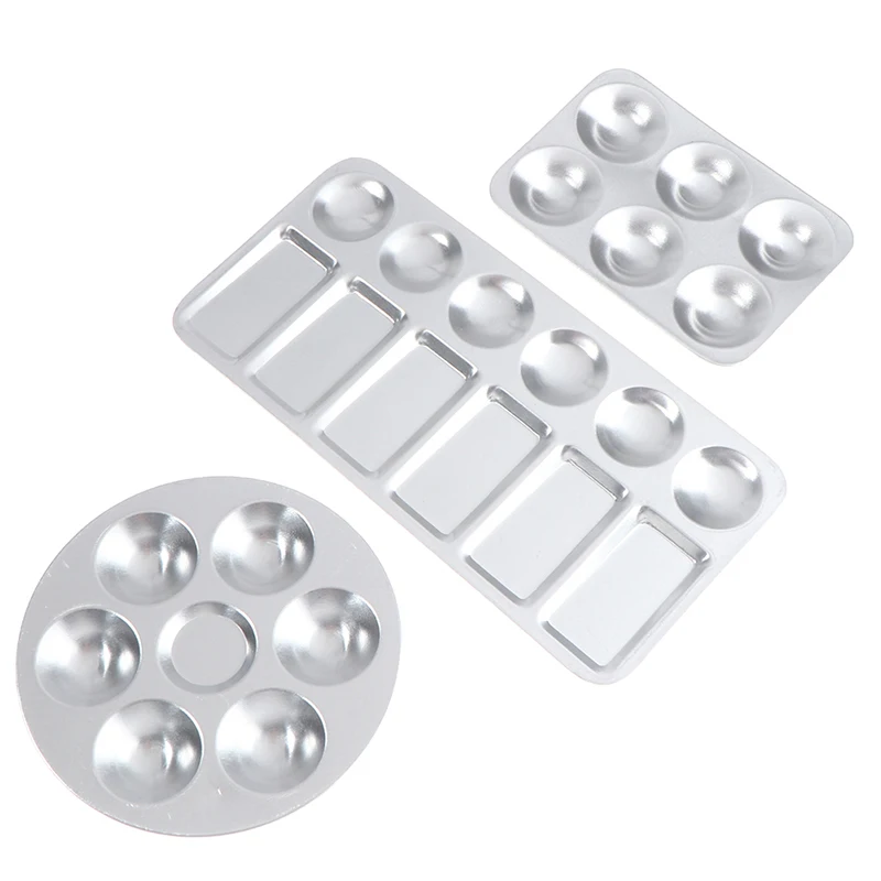 

Metal Painting Model Mixing Color Tray Paint Palette Coloring Tool Accessories