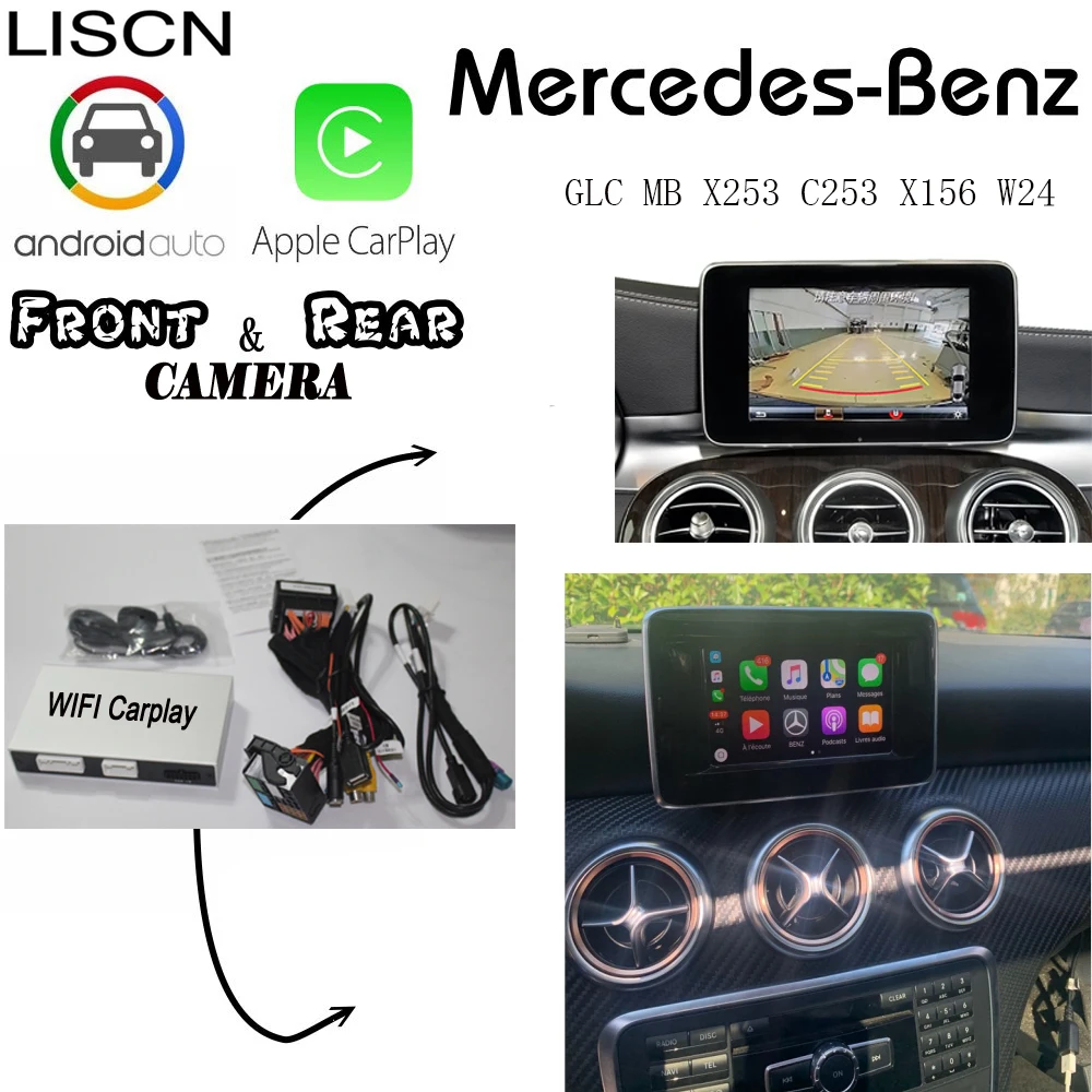 Для Mercedes Benz GLC MB X253 C253 X156 W24ntg Carplay задняя камера Android авто carlife интерфейс adapte