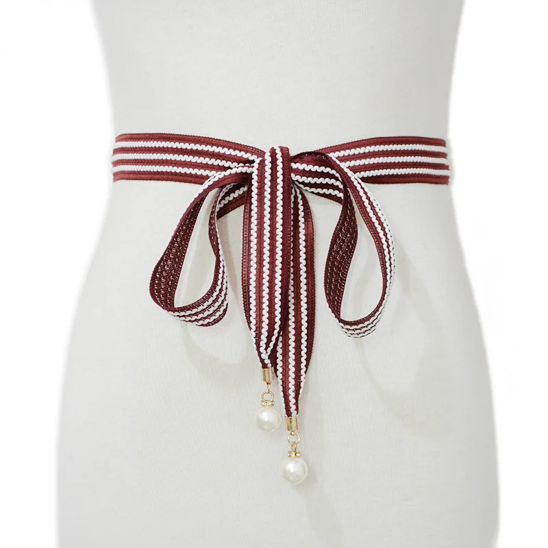 

Роскошный бренд 2020 дизайнерский тренд новинка Женская поясная веревка в национальном стиле модная дикая женская талия с уплотнением полосатый плетеный ремень