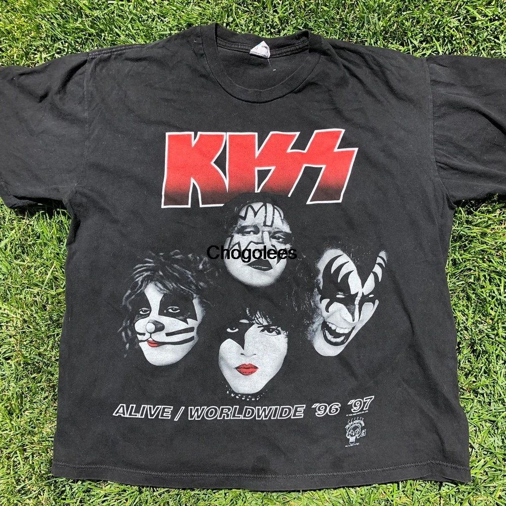 Винтажная 1996 футболка KISS ALIVE WORLDWIDE I Want the Best Got концертный тур |
