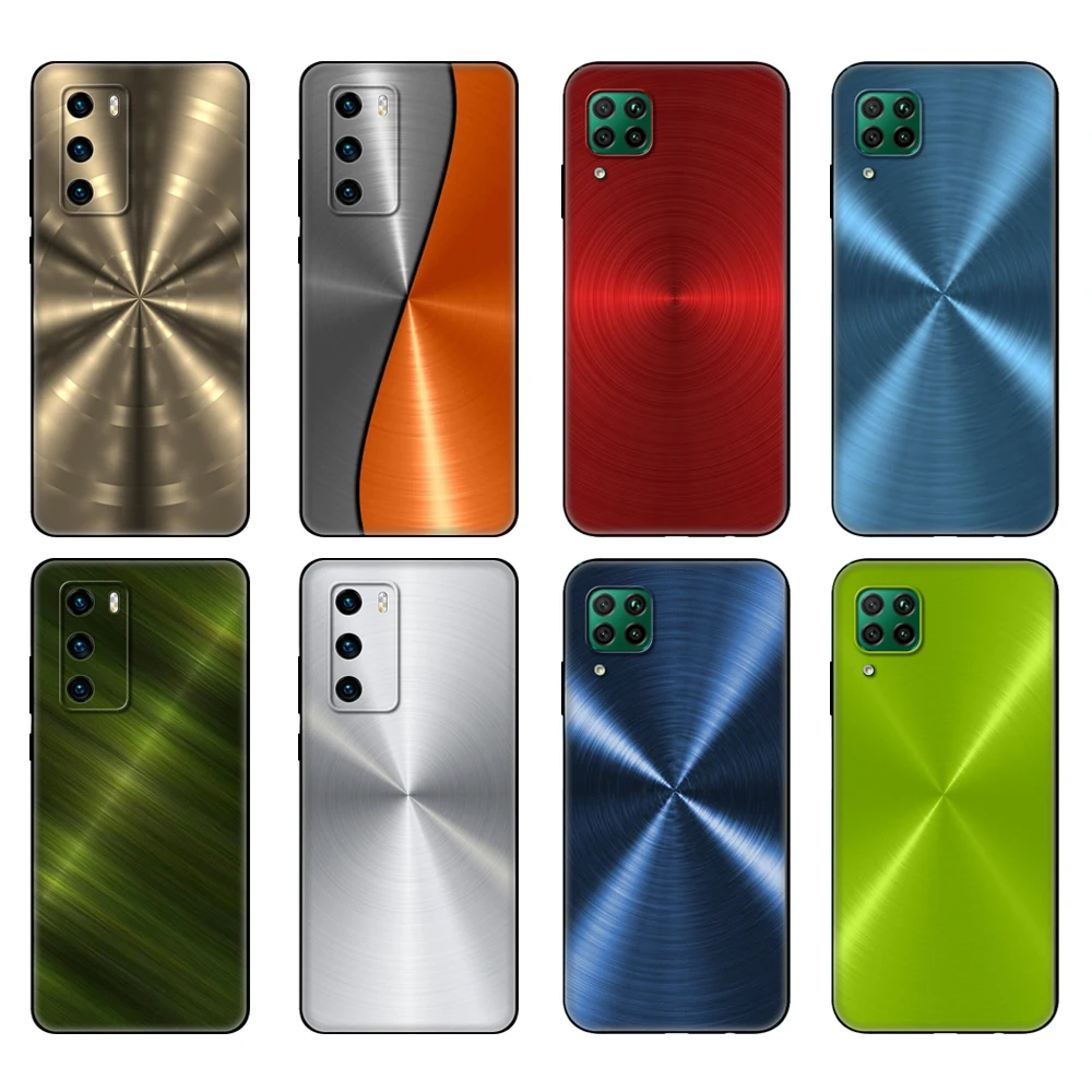 Черный чехол из ТПУ для Huawei P30 Lite Pro P40 LITE E P Smart 2020 с темной матовой металлической