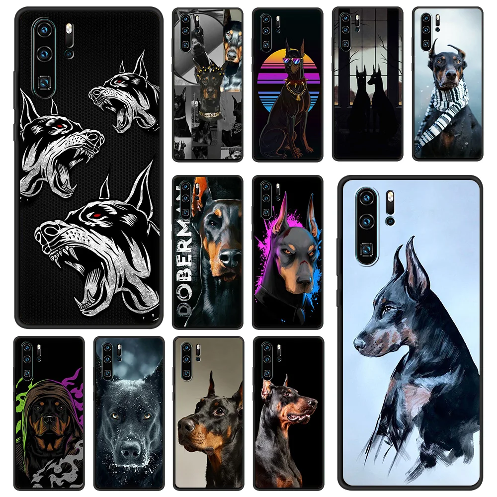 

Doberman Dog Luxury Phone Case for Huawei P20 P30 P40 Lite P20 P30 Pro P Smart Z Y6 Y7 2019 Cover Silicone Soft Shell Coque TPU