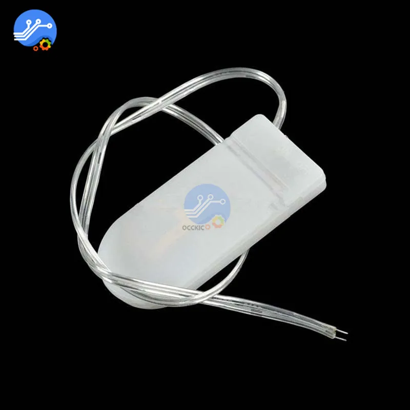 Черный/белый держатель для батарей CR2032 с кнопкой включения/выключения| |