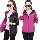 Модная двухсторонняя одежда с капюшоном, Женская куртка, Осень-зима 2021, свободная верхняя одежда с мультяшным принтом, повседневная женская ветровка на молнии, пальто