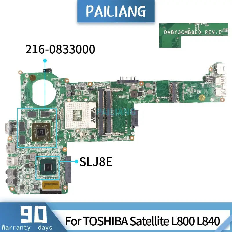 L840 для TOSHIBA Satellite L800 DABY3CMB8E0 SLJ8E 216 0833000 материнская плата ноутбука DDR3 Протестирована