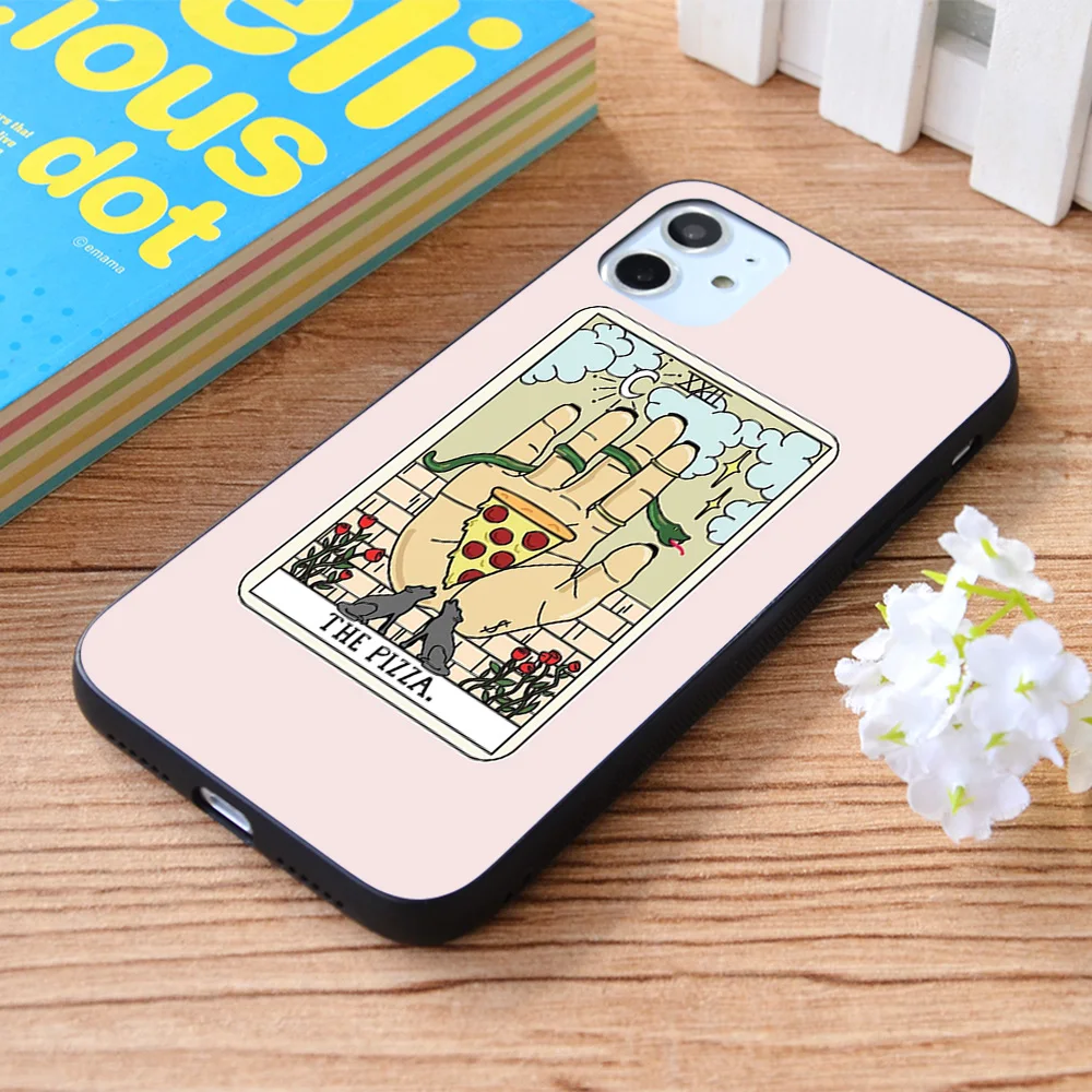 

For iPhone Pizza Reading Soft TPU border Apple iPhone Case