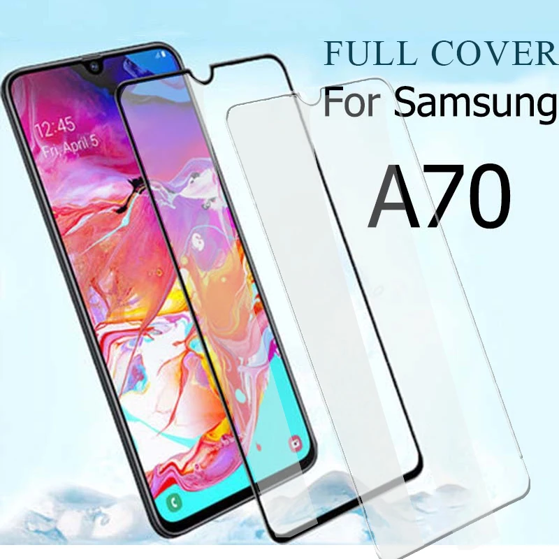 Стекло с полным покрытием для Samsung A70 A70S закаленное стекло Защита экрана Galaxy A 70 2019