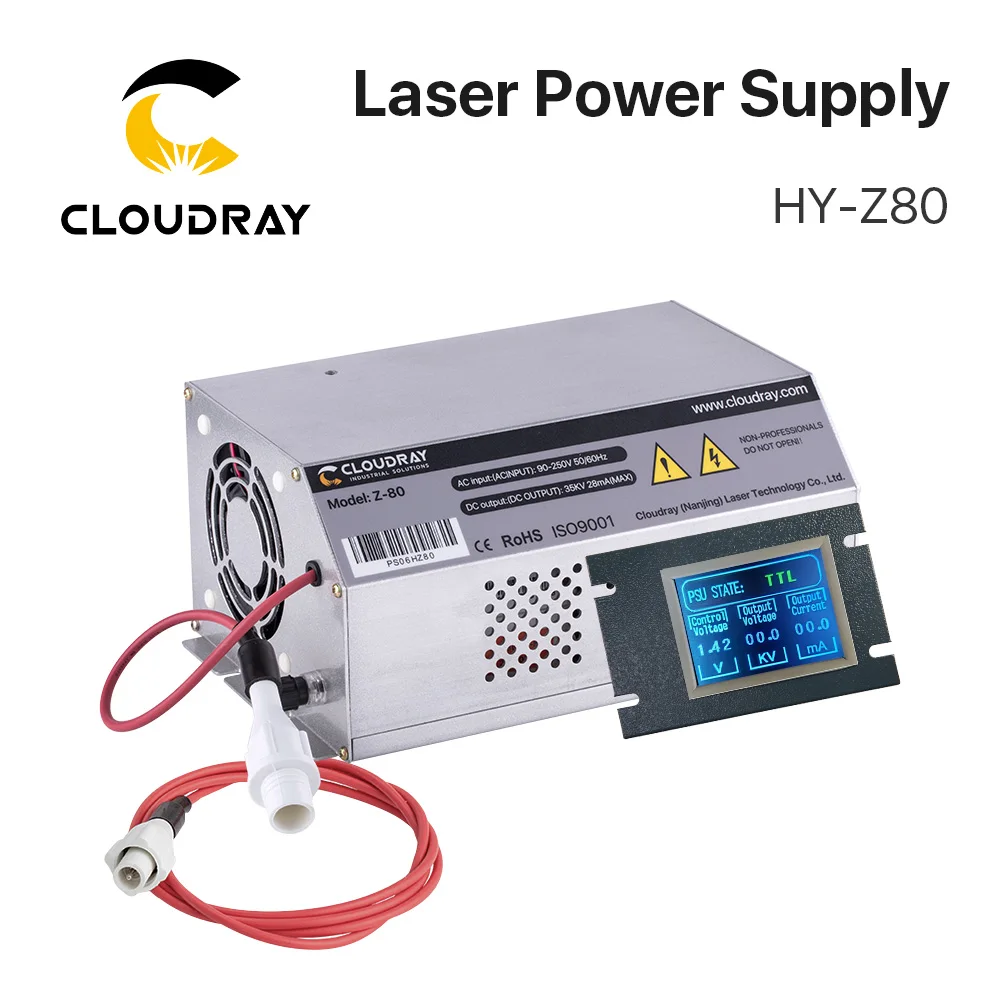 Лазерный блок питания Cloudray 80 100 Вт CO2 монитор освещенности для лазерной