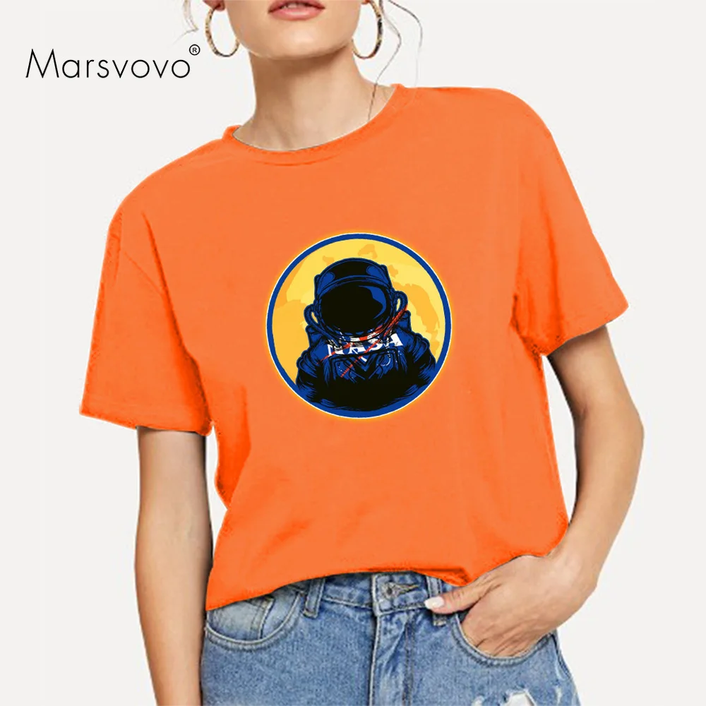 

Женская белая футболка в стиле Харадзюку, футболка с мультяшным принтом, модная оранжевая уличная одежда большого размера для девушек, 2021