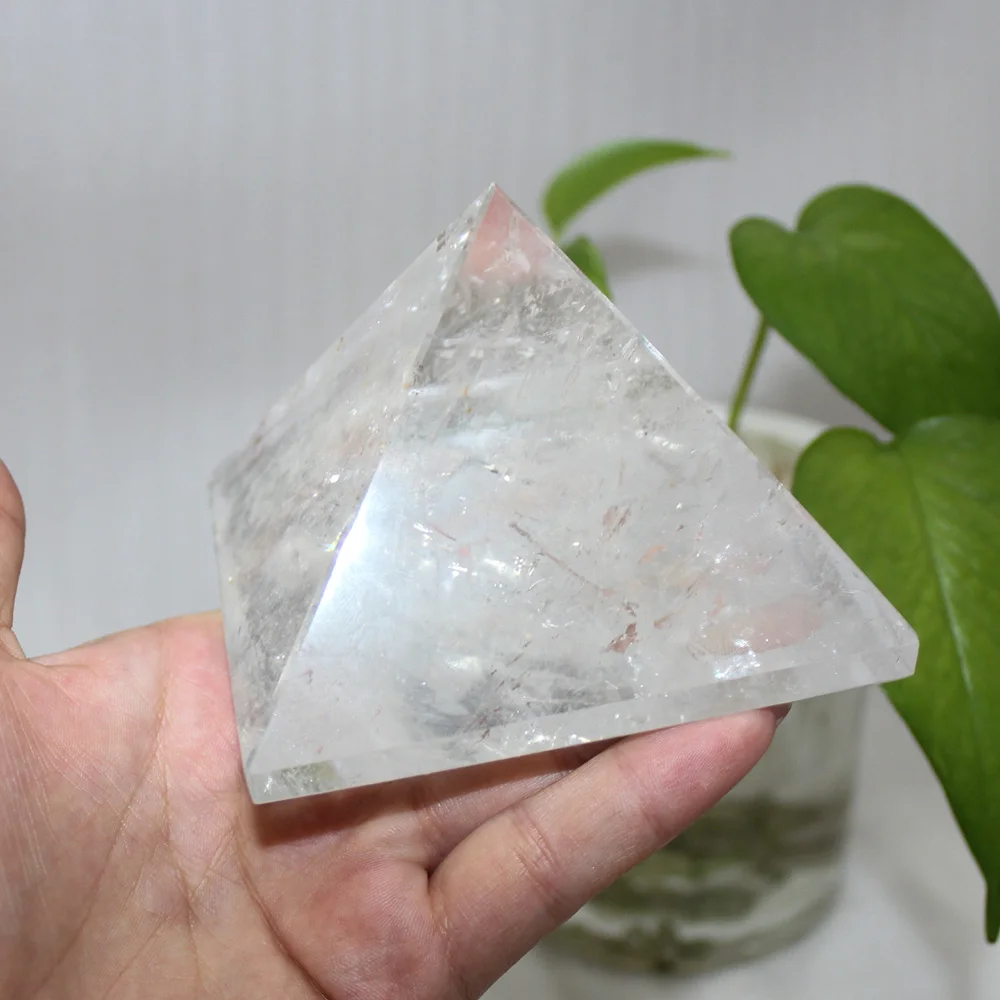 Runyangshi 1 шт. 500 г 90x90 мм натурально чистый пирамида из кварца камень кристалл фэн шуй