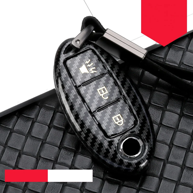 C-black gold ABS чехол для ключа автомобиля для Nissan A1 A3~ A8 Quattro Q3 Q5 Q7 2009~ автомобильный брелок с кольцом аксессуары для стайлинга автомобилей - Название цвета: C-black gold