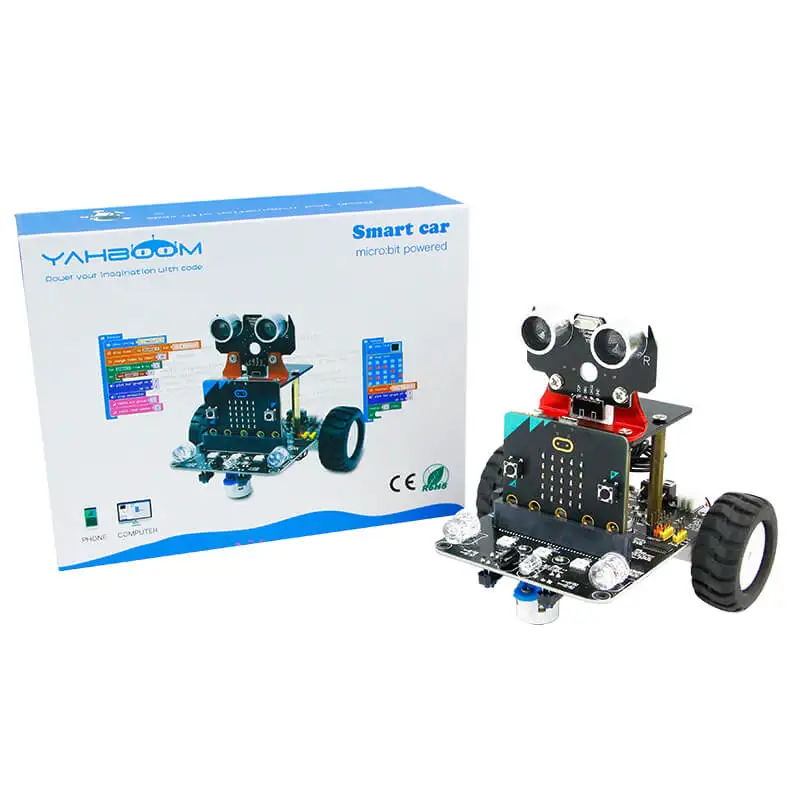 Yahboom Cute Programmable Robot Smart Car for Kids Learning Coding APP IR Control Compatible with Microbit V2 V1 Free Shipping enlarge