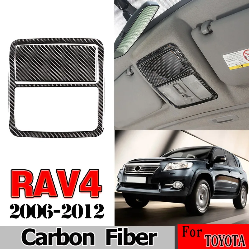 

Для Toyota RAV4 2006-2012 Реальные углеродного волокна 3D Стикеры передний ряд крыши световая панель для чтения, отделка интерьера, автомобильные акс...