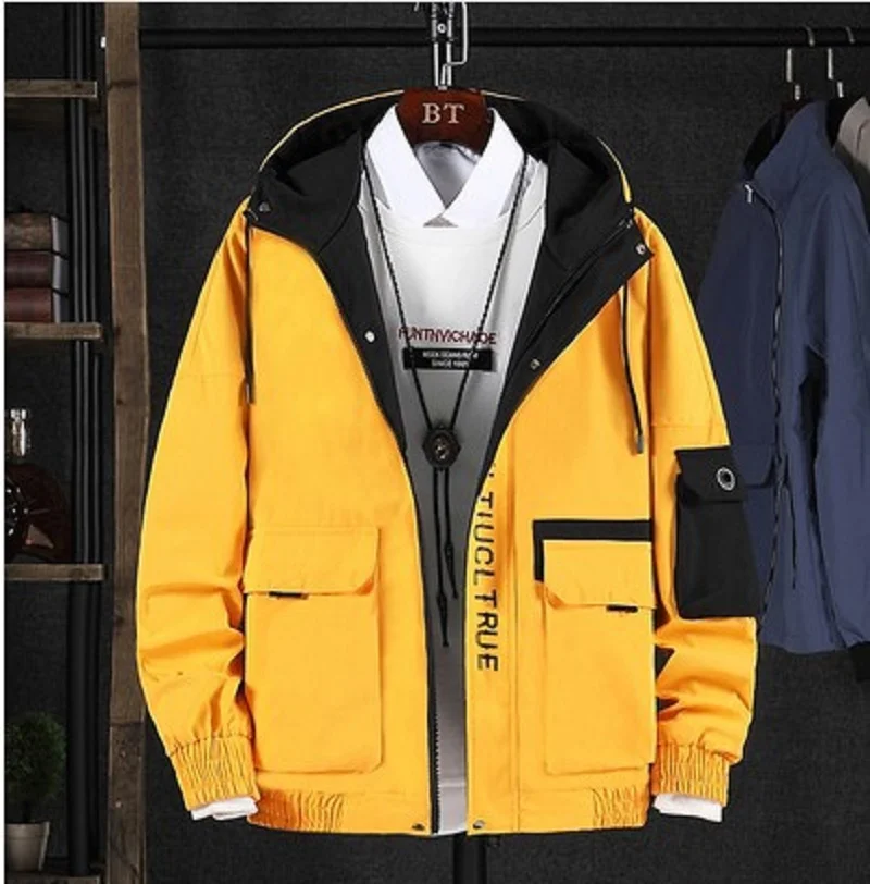 5XL 4XL, Мужская 3M куртка с полным отражением, светильник, цветная толстовка, Женская куртка в стиле хип-хоп с надписью, ветровка с капюшоном, уличная одежда, Coa - Цвет: Photo Color