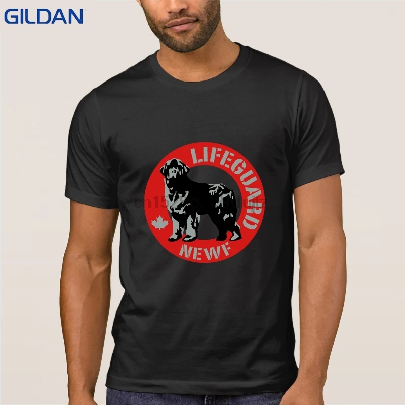 Мужская футболка с буквенным принтом Newfoundland Lifeguard черная свободная размера плюс