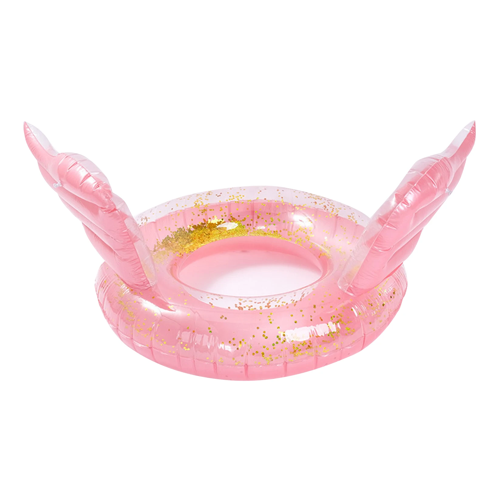 

Cartoon Swimming Ring Inflatable Glittery Water Swimming Seat with Wings for Pool Summer 100cm Diameter ALS88
