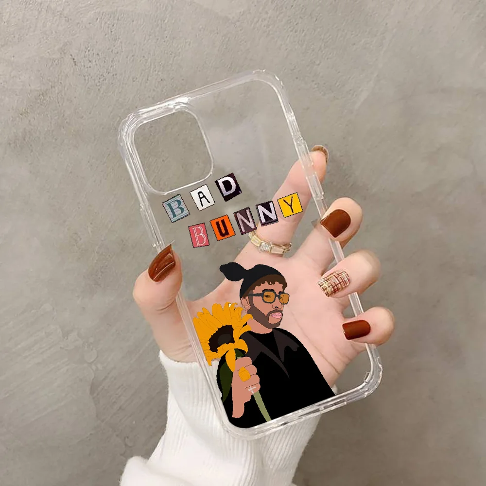 Чехол для телефона Bad Bunny прозрачный Xiaomi Mi Max Note 3 A2 A3 8 9 9T 10 Lite Pro ультрапрозрачный