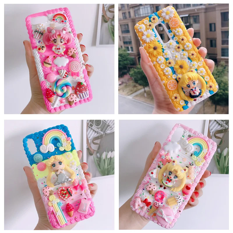 Чехол для iPhone 12/11promax X/XS Max 3D чехол телефона 8 7 6 6s plus XR ручной работы с кремом