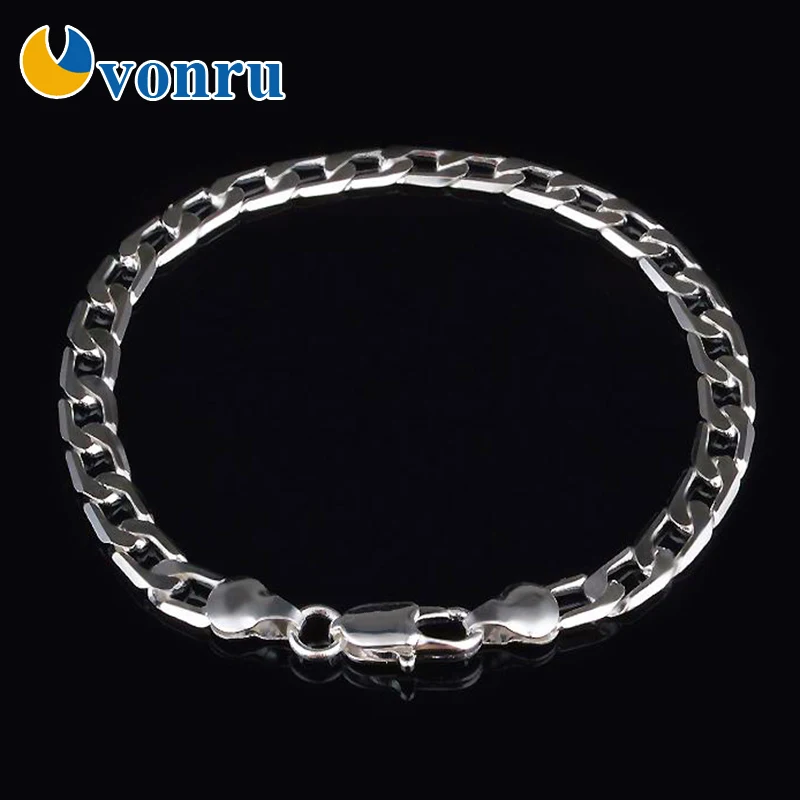 Новый модный браслет для мужчин и женщин кубинские звенья цепи из нержавеющей