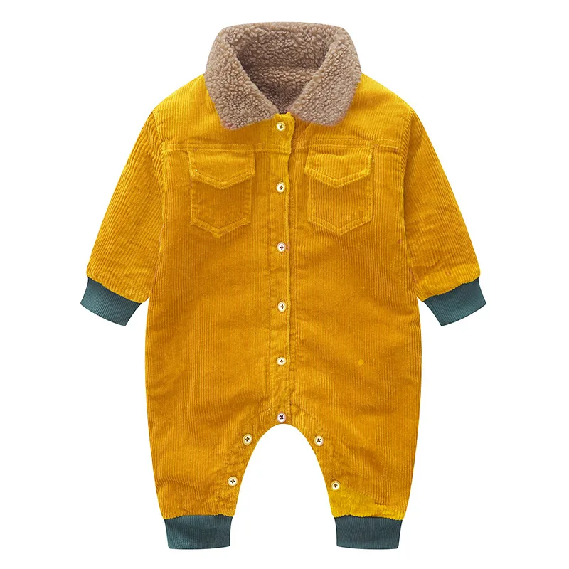 

2020 New Baby Double Layer and Thick One-Piece Suit Baby Wear Crawling Clothes Coat Winter Clothes