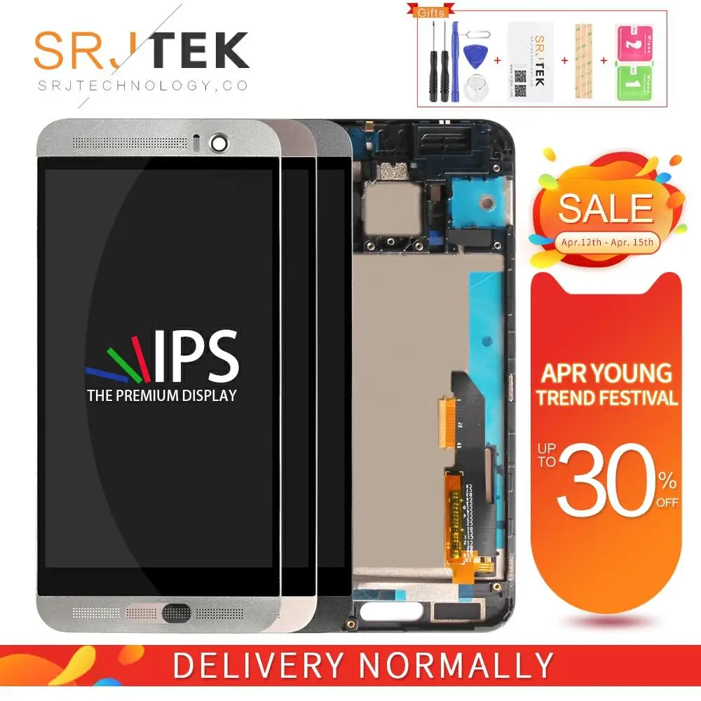 Srjtek экран для HTC One M9 Plus LCD сенсорный дигитайзер Сенсорное стекло с рамкой в сборе 5