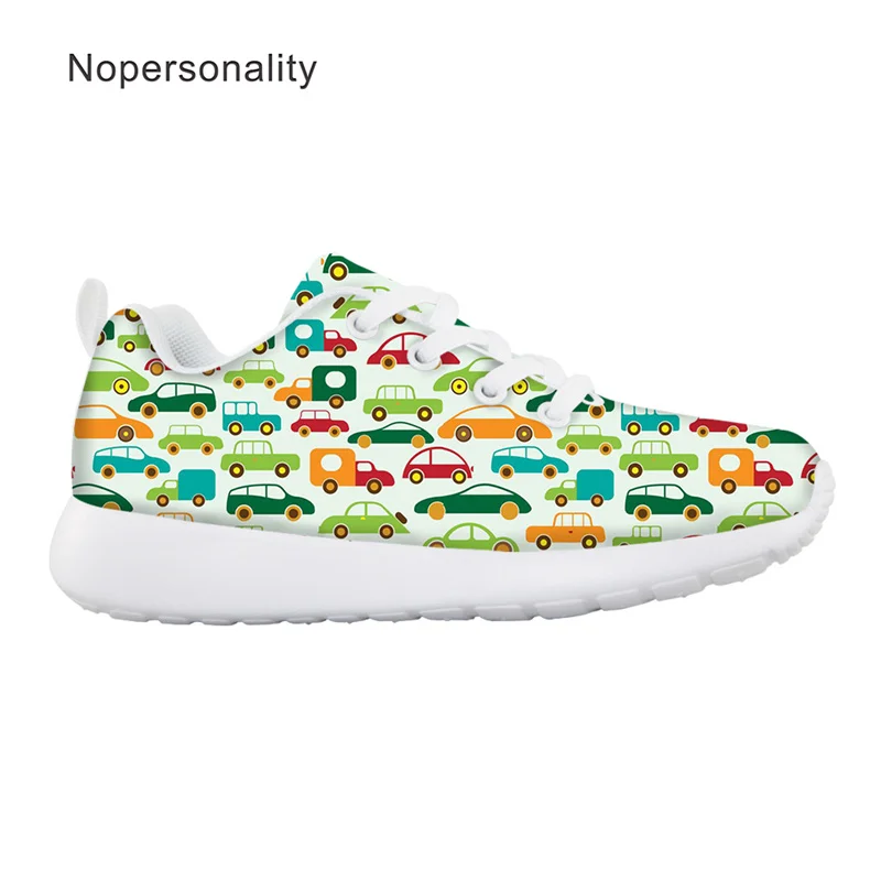 

Nopersonality Cute Car Print Children Shoes Comfortable Mesh Kids Light Sneakers Kids Boy‘s Fashion Walking Shoes Flat Shoes
