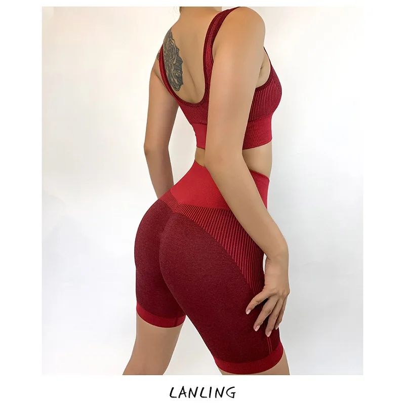 

Summer Women Yoga Shorts High Waist Seamless Hip-up Tight Elastic Sport Shorts Push Up Running Fitness Gym Clothes 2020 Hot Sale