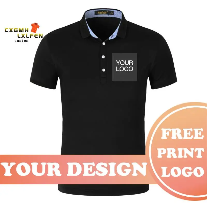 

Custom Shirts Personalized With Your Logo Or Design High Quality Custom Printing Men And Women Solid Polo Shirts Cotton Jerseys