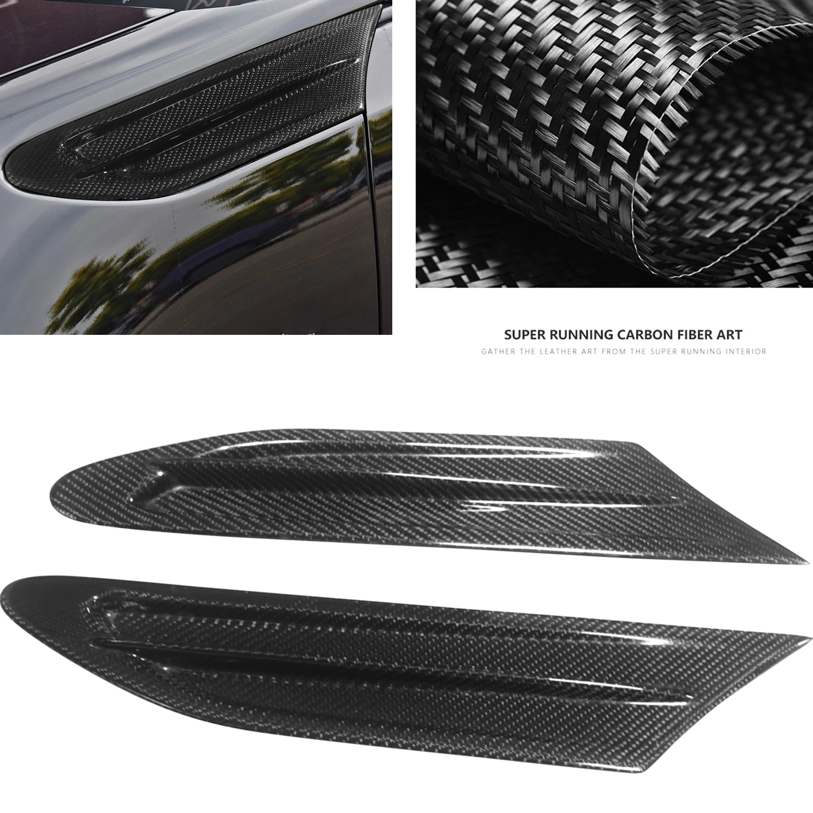 

C Style Side Fender Air Vent Trim For Subaru BRZ Toyota 86 GT86 Scion FR-S 2012-2020 Carbon Fiber Splitter Cover Spoiler Lid