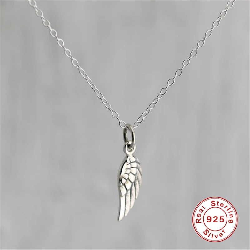 Ожерелье женское из серебра 925 пробы с крыльями ангела | Украшения и аксессуары