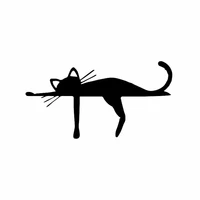 16x8cm kk vinyl decal cute cat animal dream funny cheerful cartoon car sticker