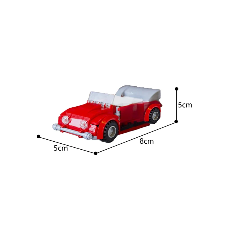 

MOC Herbie The Love Bug Car Mini Building Block Bricks Sets City Great Racer Racing Model Assembly Toy Kit For Kids Gift