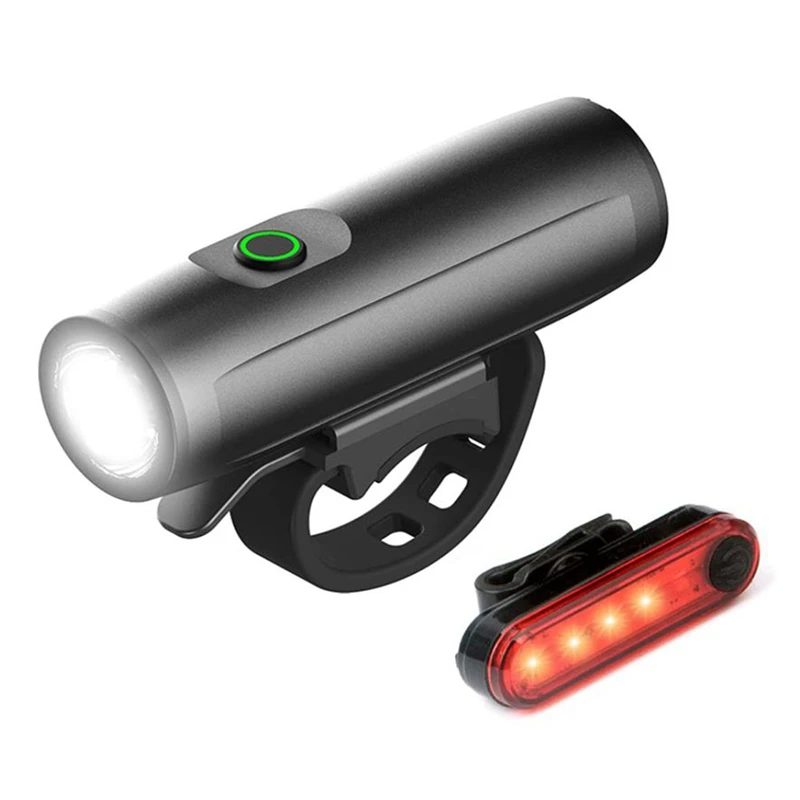

USB Rechargeable Bike Lights,Bike Headlight & Taillight Set,2000Mah 400 Lumens LED Light,3 Light Mode,For Mountain,Road