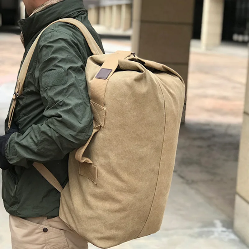 

Мужской холщовый рюкзак, вместительный дорожный походный ранец, складная Мужская Спортивная уличная сумка для альпинизма, школы