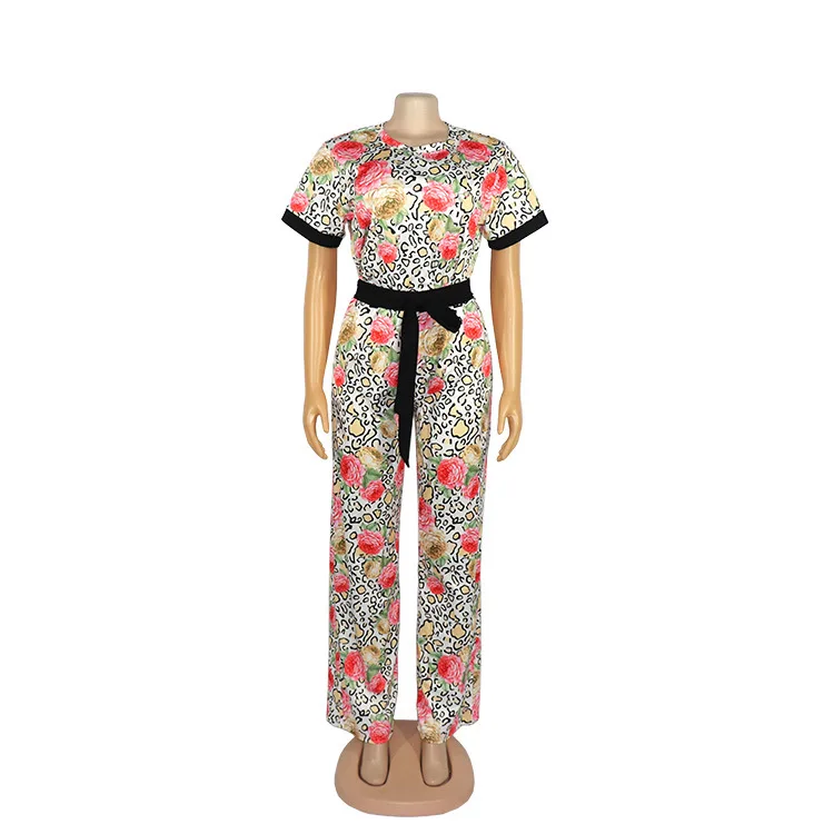 Комплект из двух предметов с цветочным принтом Женская африканская одежда