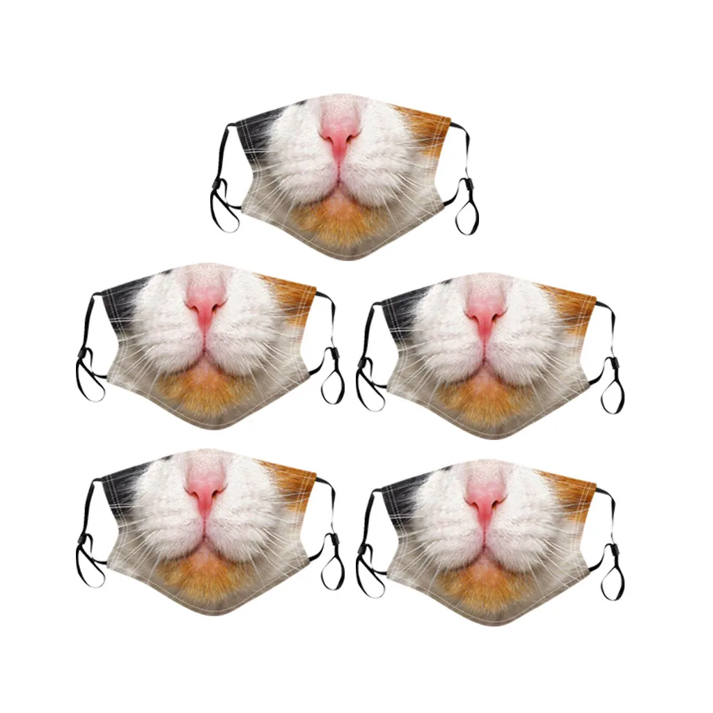 5 шт. детская маска для лица с 3d-изображением животных | Спорт и развлечения