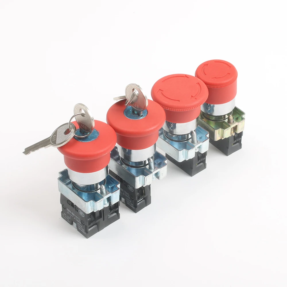 XB2 BS142 BS145 BS442 BS542 1NC/1NO1NC ключ аварийной остановки поворотный кнопочный переключатель 2 положения