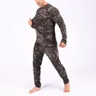 Мужская одежда для активного отдыха, пижамный комплект с камуфляжным принтом, Топ с длинным рукавом и штаны, комплект зимнего термобелья, модная мужская домашняя одежда для сна