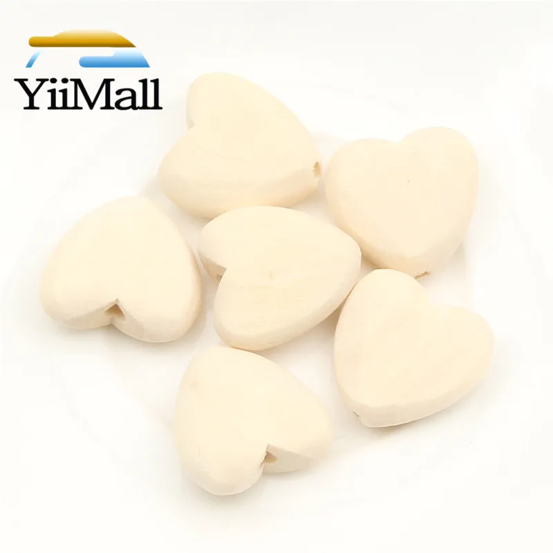 Бусины-разделители деревянные разноцветные 22 мм 10 шт. набор-тройка