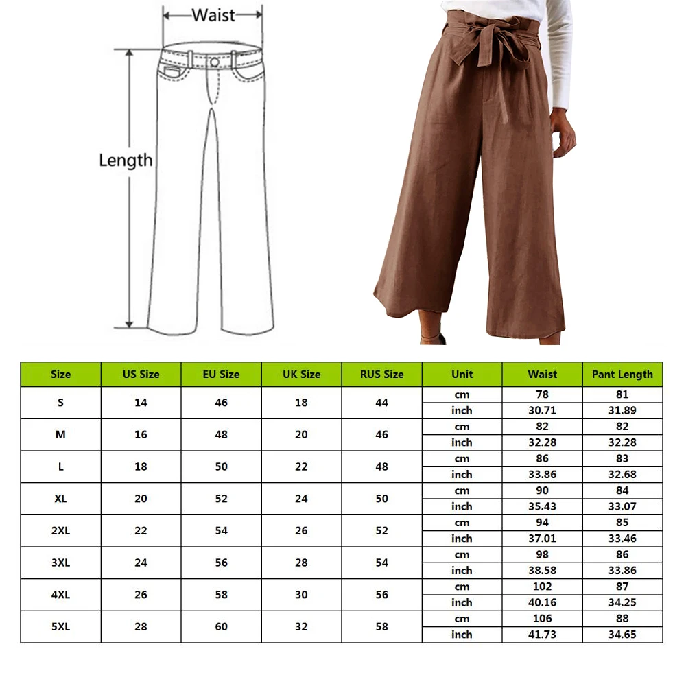 Женские свободные брюки палаццо повседневные с широкими штанинами в стиле