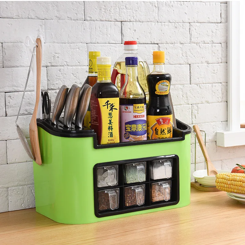 

Spice Jars Seasoning Bottle Seasoning Box Functional Kitchen Rack Seasoning Box Seasoning Can Bottle Set Combination Knife
