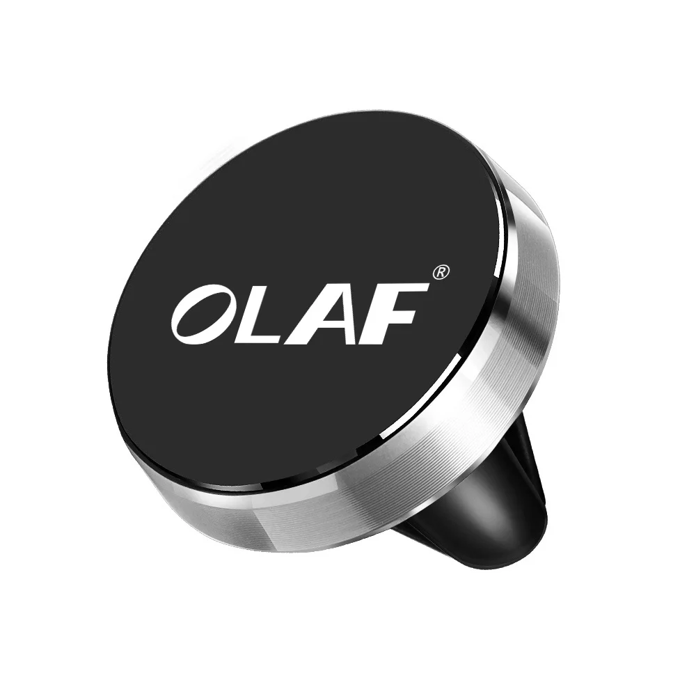 Silver Олаф Автомобильный держатель для телефона Магнитный вентиляционный держатель Мобильный смартфон магнитный штатив поддержка сотового в автомобиле gps для iPhone X 8 7 samsung S9 - Цвет: Silver