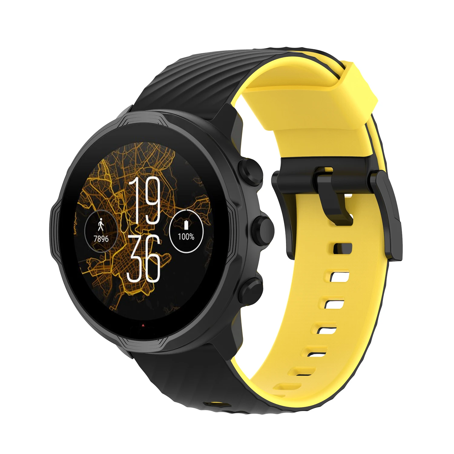 24 мм силиконовый ремешок для наручных часов браслет Suunto 9 / suunto 7 suunto9 baro D5 spartan